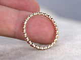 1ct Round Cut Pink Sapphire Wedding Band Bezel Set Stackable 14k YellowGold Over