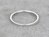 1Ct Round Cut Diamond Minimalist Half Eternity Wedding Band 14K White Gold Over