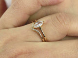 1.5ct Marquise Diamond Engagement Ring Solitaire Bridal Set 14k Yellow Gold Over