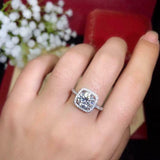 2ct Round Cut Diamond Engagement Ring Classic Halo Solitaire 14k White Gold Over