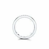 Channel Half Eternity Wedding Band 0.4ct Round Cut Diamond 14k White Gold Finish