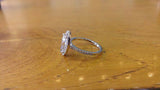 3Ct Marquise Cut VVS1 Diamond Halo Solitaire Engagement Ring 18K White Gold Over