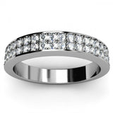 1.5ct Round Diamond Half Eternity Anniversary Wedding Ring 14k White Gold Over