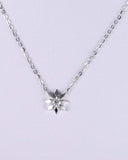 0.7ct Round Cut Diamond Solitaire Snowflake Pendant 14k White Gold Over NO CHAIN