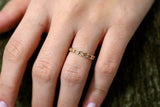 Open Cuban Link Engagement Ring 14k Yellow Gold Finish