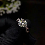 1.5ct Round Cut Diamond Engagement Ring Claw Prong Split Band 14k WhiteGold Over