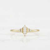 Minimalist Engagement Ring 1ct Baguette Cut VVS1D Diamond 14k Yellow Gold Finish