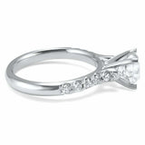 2.5ct Round Cut VVS1D Diamond Engagement Ring Bridal Set 14k White Gold Finish