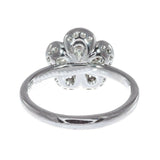 3.6ct Round Cut Diamond Engagement Ring Flower Cocktail 14k White Gold Finish