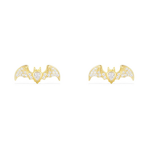 2Ct Pear Cut Diamond Bat Design Stud Earrings 14K Yellow Gold Finish