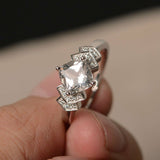 Proposal Engagement Ring 2ct Cushion Cut VVS1D Diamond 14k White Gold Finish