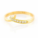 Floral Bridal Set Engagement Ring 1.2ct Round Cut Diamond 14k Yellow Gold Finish