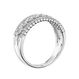 3Ct Round Cut Diamond Stackable Elegant Engagement Ring Band 14K White Gold Over