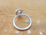 2.5ct Pear Cut Diamond Halo Accent Solitaire Engagement Ring 14k White Gold Over