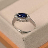 1.5ct Marquise Cut Blue Sapphire Engagement Ring Diamond Halo 14k WhiteGold Over