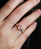 1.2ct Round Cut Diamond Engagement Ring 14k Rose Gold Finish Accents Solitaire