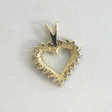 1ct Round Cut Blue Diamond Sapphire Heart Pendant 14k Yellow Gold Over NO CHAIN