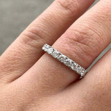 2Ct Round Brilliant Cut Diamond Full Eternity Wedding Band 14K White Gold Finish