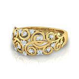 1Ct Round Diamond Twist Filigree Art Deco Engagement Ring 14K Yellow Gold Finish