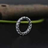 3.2ct Round Cut Diamond Wedding Ring Band 14k White Gold Finish Full Eternity