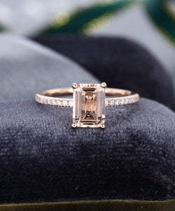 Simulated morganite sale ring