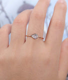 1ct Pear Cut Diamond Engagement Ring Bezel Set Solitaire 14k Rose Gold Finish