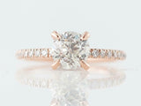 2ct Round Diamond Engagement Ring Accent Hidden Halo Solitaire 14k RoseGold Over