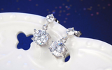 2.3ct Round Cut Diamond Crystal Party Wear Drop Earrings 14k White Gold Finish