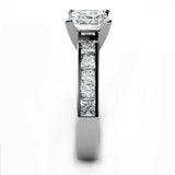 2.5ct Princess Cut Fine Solitaire Accented Engagement Ring 14k White Gold Finish