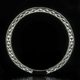 1.5Ct Round Diamond Milgrain Eternity Wedding Band Women 18K White Gold Finish