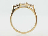 0.3ct Baguette Cut VVS1D Diamond Wedding Band Minimalist 14k Yellow Gold Finish