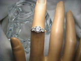 Solitaire Trilogy Engagement Ring 1.16ct Round Cut Diamond 14k White Gold Finish