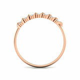 1.3ct Wedding Ring Band Round Cut Diamond Cluster Wave 14k Rose Gold Finish