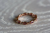 1ct Marquise Cut Pink Ruby Eternity Wedding Band Ring 14k Rose Gold Finish