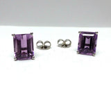 2ct Stud Earrings Pear Cut Purple Amethyst Stylish Floral 14k White Gold Finish