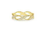 Infinity Full Eternity Wedding Band 1ct Round Cut Diamond 10k Yellow Gold Finish