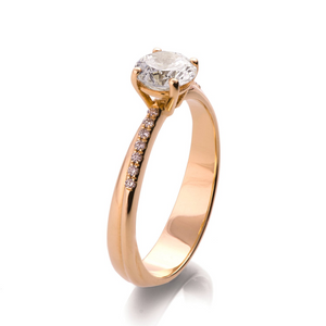 1.5ct Round Cut Diamond Engagement Ring 14k Rose Gold Finish Classic Solitaire