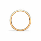 2ct Wedding Ring Band Round Cut Diamond See Through Wave 14k Rose Gold Finish