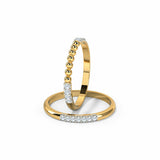 1.2ct Round Cut Diamond Half Eternity Couple Wedding Band 14k Yellow Gold Finish