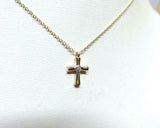 0.1ct Round Cut VVS1D Diamond Holy Cross Pendant with Chain 14k Yellow Gold Over