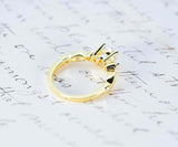 1.55ct Round Cut Diamond Engagement Ring Milgrain Vintage 14k Yellow Gold Finish