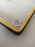 2ct Engagement Ring Emerald Cut Pink Sapphire Three Stone 14k White Gold Finish