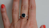 2ct Cushion Cut London Blue Topaz Halo New Engagement Ring 14k Rose Gold Finish