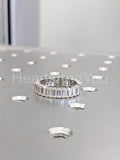 3ct Baguette Simulated Diamond Full Eternity Wedding Band 14k White Gold Plated