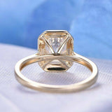 1ct Emerald Cut VVS1D Diamond Solitaire Engagement Ring 14k Yellow Gold Finish