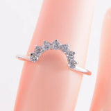 1.6ct Round Diamond Engagement Ring Crown Tiara Shape Women 14k White Gold Over