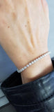 6ct Round Cut Diamond Trendy Elegant Tennis Bracelet in 14k White Gold Finish