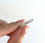 3.5Ct Round Cut VVS1/D Diamond Full Eternity Wedding Band 14K White Gold Finish