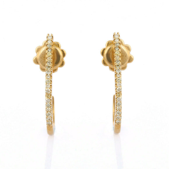 1ct Drop Earrings Round Cut Diamond Thin Bar 14k Yellow Gold Finish