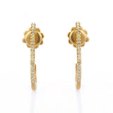 1ct Drop Earrings Round Cut Diamond Thin Bar 14k Yellow Gold Finish